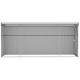  Zidna vrtna kućica smeđa 118x382x178 cm pocinčani čelik | shoptok.hr