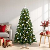  Umjetno božićno drvce s kuglicom 150 cm 150 LED lampica - 150 cm s LED-ima i srebrnim lopticama | shoptok.hr