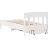  Okvir kreveta bez madraca bijeli 90 x 190 cm masivna borovina | shoptok.hr