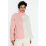 Trendyol Pink Oversize Color Block Knitwear Sweater | Shoptok.si