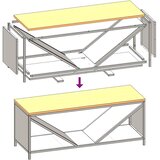  Stalak za drva za ogrjev s drvenim vrhom 100,5x35,5x40 cm | shoptok.hr
