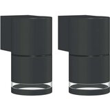  Vanjske zidne svjetiljke 2 kom crne od lijevanog aluminija | shoptok.hr