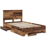  Okvir za krevet Staro drvo 120 x 190 cm Konstruirano drvo | shoptok.hr