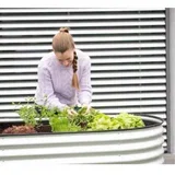 Grow Faster M | Metalna povišena gredica | 1570 L | Srebrna - BRANDED IN GERMANY