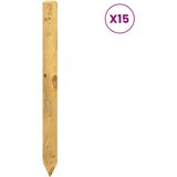vidaXL Ograde 15 kom. Smeđa 60 cm Masivna borovina - Ø 6 x 60 cm cijene