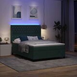 Krevet s opruga kutije s LED trakama Zelena 140 x 190 cm Baršun | shoptok.hr