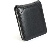 INF Moška usnjena denarnica z blokiranjem RFID, tanka dvojna denarnica z zadrgo Black, (21575354) | Shoptok.si