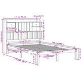  Posteljni okvir brez vzmetnice 135x190 cm trdna borovina | Shoptok.si