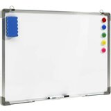 vidaXL Magnetna piši-briši tabla bela 70x50 cm jeklo, (20729580) | Shoptok.si