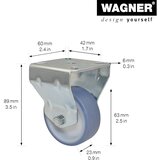 Wagner Fiksna kolesa za aparate, kolo s Ø 63 mm, DE 4 kosi, fiksno kolo | Shoptok.si