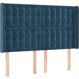  Box spring postelja z vzmetnico LED temno modra 140x200cm žamet, (20899051) | Shoptok.si