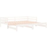  Dnevni ležaj na izvlačenje bijeli 2x(80x200)cm masivna borovina | shoptok.hr