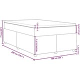 vidaXL Box spring postelja z vzmetnico temno siva 160x200 cm blago | Shoptok.si