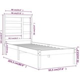  Za krevet od masivnog drva 90 x 200 cm | shoptok.hr