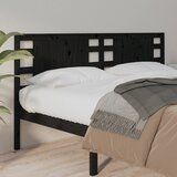  Uzglavlje crno 146 x 4 x 100 cm od masivne borovine | shoptok.hr