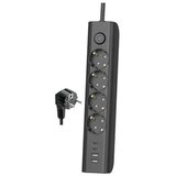 Elco Produžni kabl sa prekidačem 4 utičnice/2 USB-A/2 USB-C 3m Crni 3680W Cene