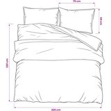  Set posteljine za poplun bijelo-smeđi 225x220 cm pamučni | shoptok.hr