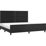  Okvir za krevet s uzglavljem crni 200x200 cm od umjetne kože | shoptok.hr