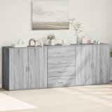  Komode 3 kom boja hrasta sonome od konstruiranog drva | shoptok.hr