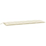  Jastuk za vrtnu klupu krem 180 x 50 x 7 cm od tkanine Oxford | shoptok.hr