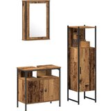 vidaXL set kopalniškega pohištva 3 kosi star les inženirski les | Shoptok.si