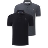 Dewberry DUO SET T8561 MEN'S TSHIRT-ANTHRACITE-BLACK Cijene