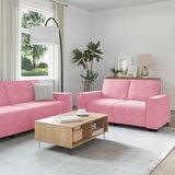  Dvodijelni set sofa s jastucima, ružičasti baršun | Shoptok.si