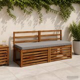  Jastučići za klupe - 2 dijela VUGHT 2 kom. 100% poliester Siva - Siva (poliester) 150 x 50 cm 2 | shoptok.hr
