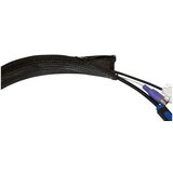 Logilink Cable sleeve Zipper, Polyester, OD: 30 mm, black, 2 m, KAB0047