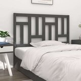  Posteljno vzglavje sivo 125,5x4x100 cm trdna borovina, (20778136) | Shoptok.si