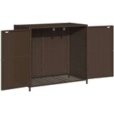  Vrtni ormarić za pohranu smeđi 83 x 45 x 76 cm od poliratana | shoptok.hr