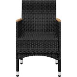 vidaXL 3-dijelni vrtni bistro set od poliratana i kaljenog stakla crni | shoptok.hr