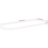 Stolna ploča 140x50x2,5 cm ovalna od masivnog drva bagrema | shoptok.hr