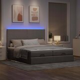  Otomanski okvir kreveta s madracima smeđesivi 200x200cm tkanine | shoptok.hr