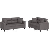  2-dijelni set sofa s jastucima sivi od umjetne kože | shoptok.hr