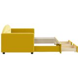  Dnevni krevet na razvlačenje s ladicama žuti 80 x 200 cm baršun | shoptok.hr