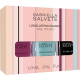 Gabriella Salvete Longlasting Enamel Nail Polish Set darilni set lak za nohte Longlasting Enamel 11 ml 3 Pink Lady + lak za nohte Longlasting Enamel 11 ml 4 Blue Lagoon + lak za nohte Longlasting Enamel 11 ml 5 Cuba Libre | Shoptok.si