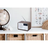 Portable radio with Bluetooth and USB PP7BT, colour: brown wood /white