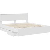  Krevetna konstrukcija Bijelo 200 x 200 cm Inženjersko Drvo | shoptok.hr