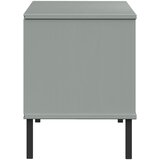  Stalak za cipele metalne noge sivi 106 x 35 x 45 cm drveni OSLO | shoptok.hr
