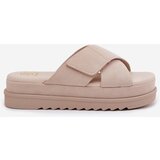 Boto Women’s Platform Slippers With Intertwining Straps Beige Rinasara | shoptok.hr
