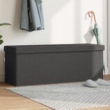  Klupa za pohranu sklopiva od umjetnog platna tamnosiva - Tamno siva 110 x 38 x 38 cm Cijene