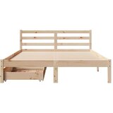 vidaXL Okvir kreveta bez madraca 135 x 190 cm od masivne borovine | shoptok.hr