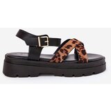 Boto Ladies platform sandals in leopard print brown Gevinniser | Shoptok.si