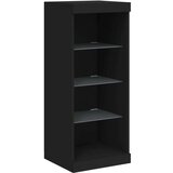  Komoda s LED svjetlima crna 162 x 37 x 100 cm | shoptok.hr