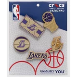 Crocs Priponke za otroške čevlje NBA LA Lakers 5-pack zlata barva