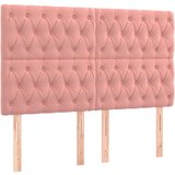  Box spring postelja z vzmetnico roza 160x200 cm žamet, (20896537) | Shoptok.si