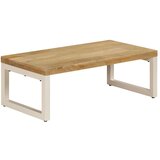 vidaXL Klubska mizica 100x50x35 cm trden mangov les in jeklo, (20827800) | Shoptok.si