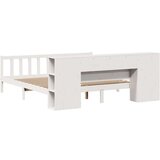 vidaXL Knjižna postelja brez vzmetnice bela 200x200 cm trdna borovina | Shoptok.si