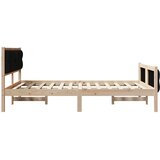  Krevetna konstrukcija Crna 140 x 200 cm Čvrsto borovo drvo | shoptok.hr